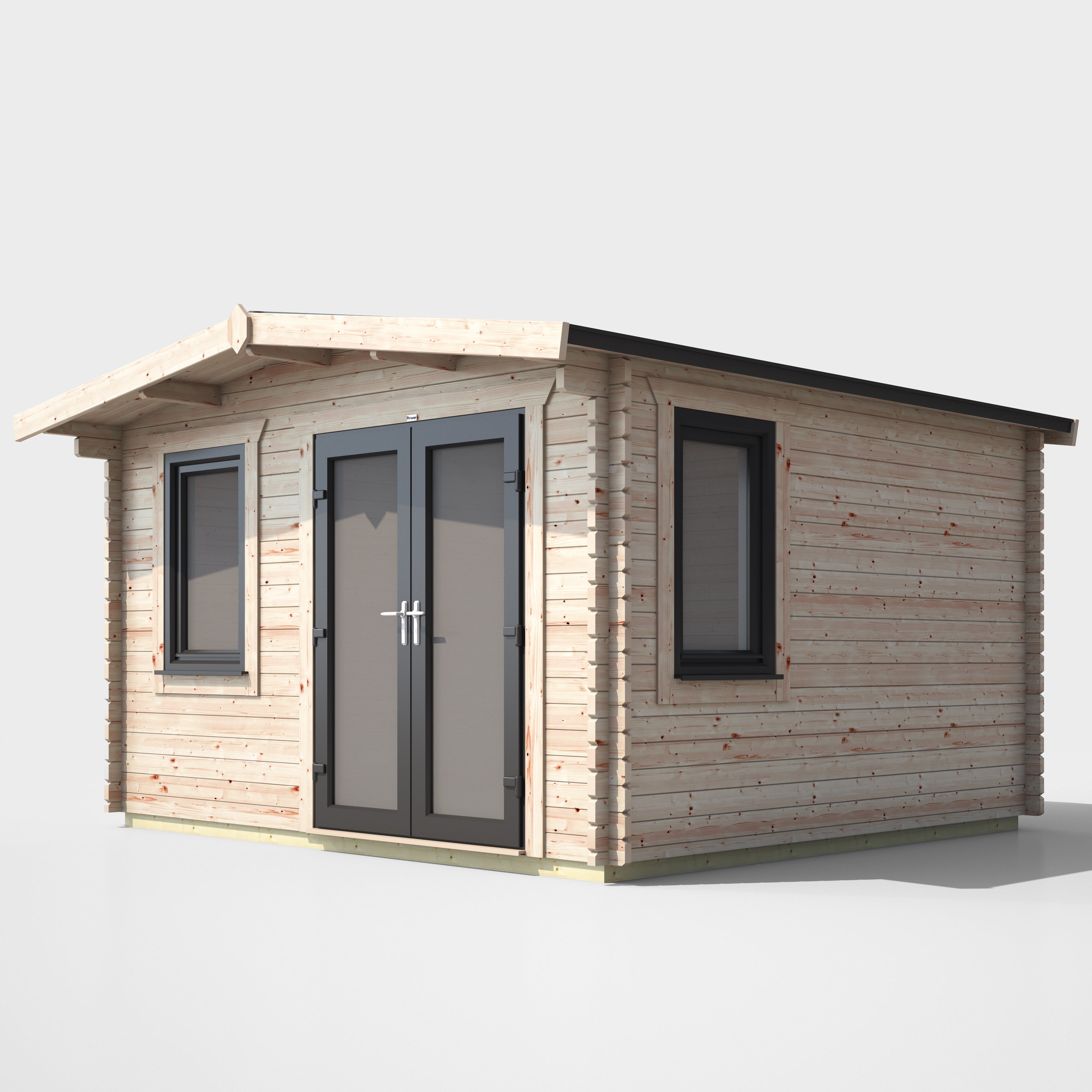 Power 12x12 ft Chalet Log Cabin 44mm