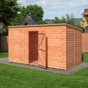Shire Garden Value 12 x 6 Overlap Pent Shed (With or Without Windows) - Garden Life Stores