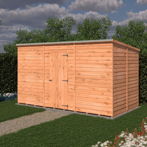 Shire Garden Value 12 x 6 Overlap Pent Shed (With or Without Windows) - Garden Life Stores