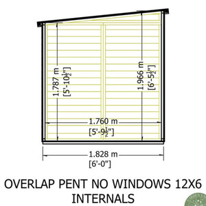 Shire Garden Value 12 x 6 Overlap Pent Shed (With or Without Windows) - Garden Life Stores