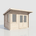 Power Pent Log Cabin 12x10 ft - 28mm