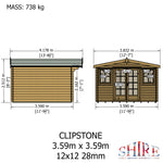 Shire Clipstone 28mm Log Cabin 12Gx12