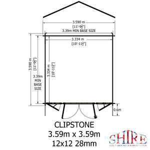 Shire Clipstone 28mm Log Cabin 12Gx12