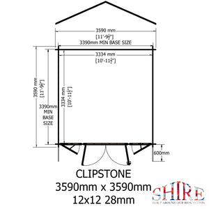 Shire Clipstone 28mm Log Cabin 12Gx12