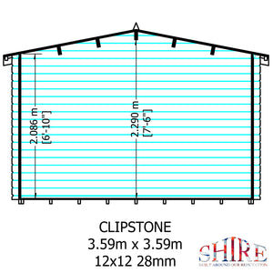 Shire Clipstone 28mm Log Cabin 12Gx12