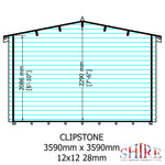 Shire Clipstone 28mm Log Cabin 12Gx12