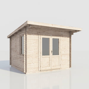 Power Pent Log Cabin 12x12 ft - 28mm