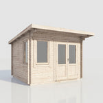 Power Pent Log Cabin 12x12 ft - 28mm