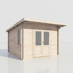 Power Pent Log Cabin 12x14 ft - 28mm