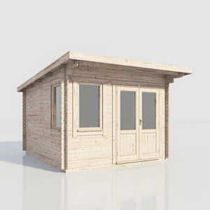 Power Pent Log Cabin 12x14 ft - 28mm