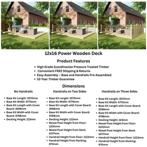 Power 12ft Wooden Decking Kits