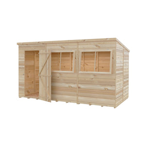 Shire 12x6 Shiplap Pent Shed – Single Door | Garden Life Stores