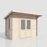 Power Pent Log Cabin 12x8 ft - 28mm