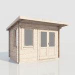 Power Pent Log Cabin 12x8 ft - 28mm