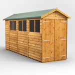 Power Overlap Apex Shed 14x4 ft