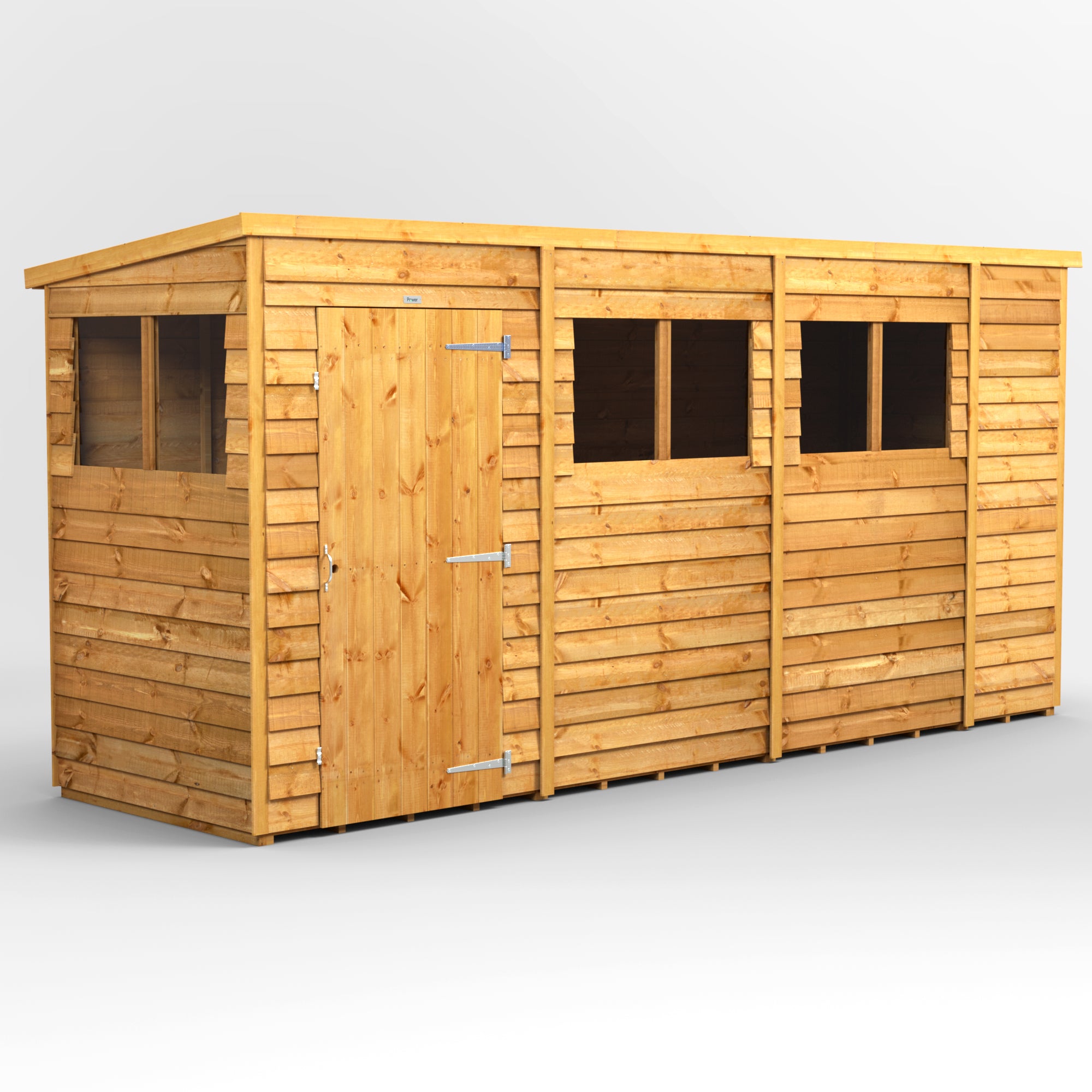 Power Overlap Pent Shed 14x4 ft