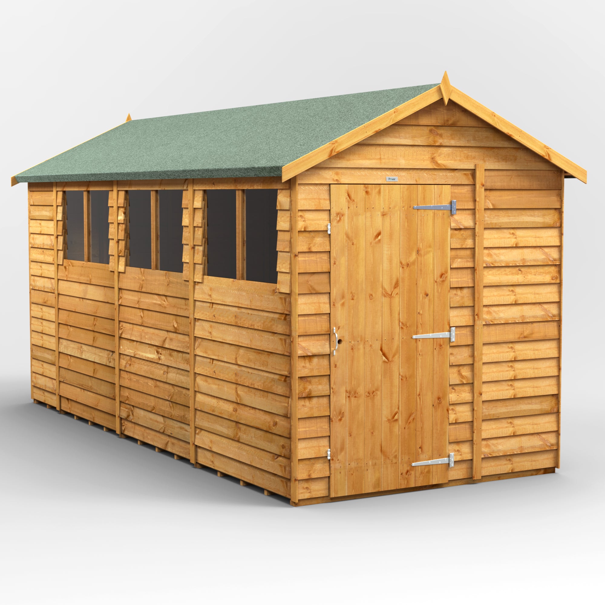 Power Overlap Apex Shed 14x6 ft