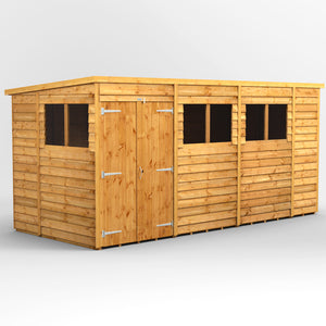 Power Overlap Pent Shed 14x6 ft