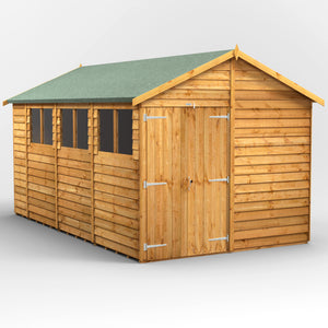 Power Overlap Apex Shed 14x8 ft