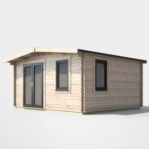 Power 14x14 ft Chalet Log Cabin 44mm