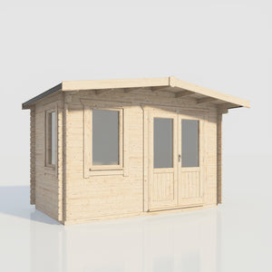 Power Chalet Log Cabin 8x14 ft - 28mm