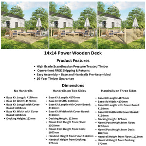 Power 14ft Wooden Decking Kits