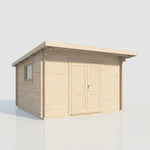 Power Pent Workshop Log Cabin - 28mm