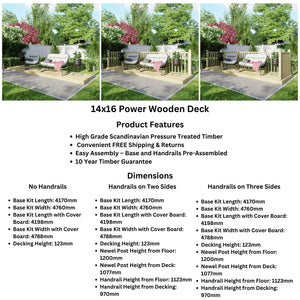 Power 14ft Wooden Decking Kits