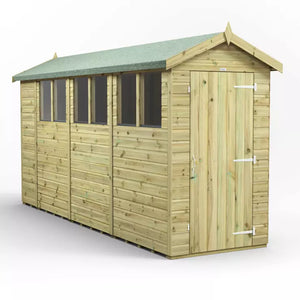 Power Pressure Treated Premium Apex Shed 14ft