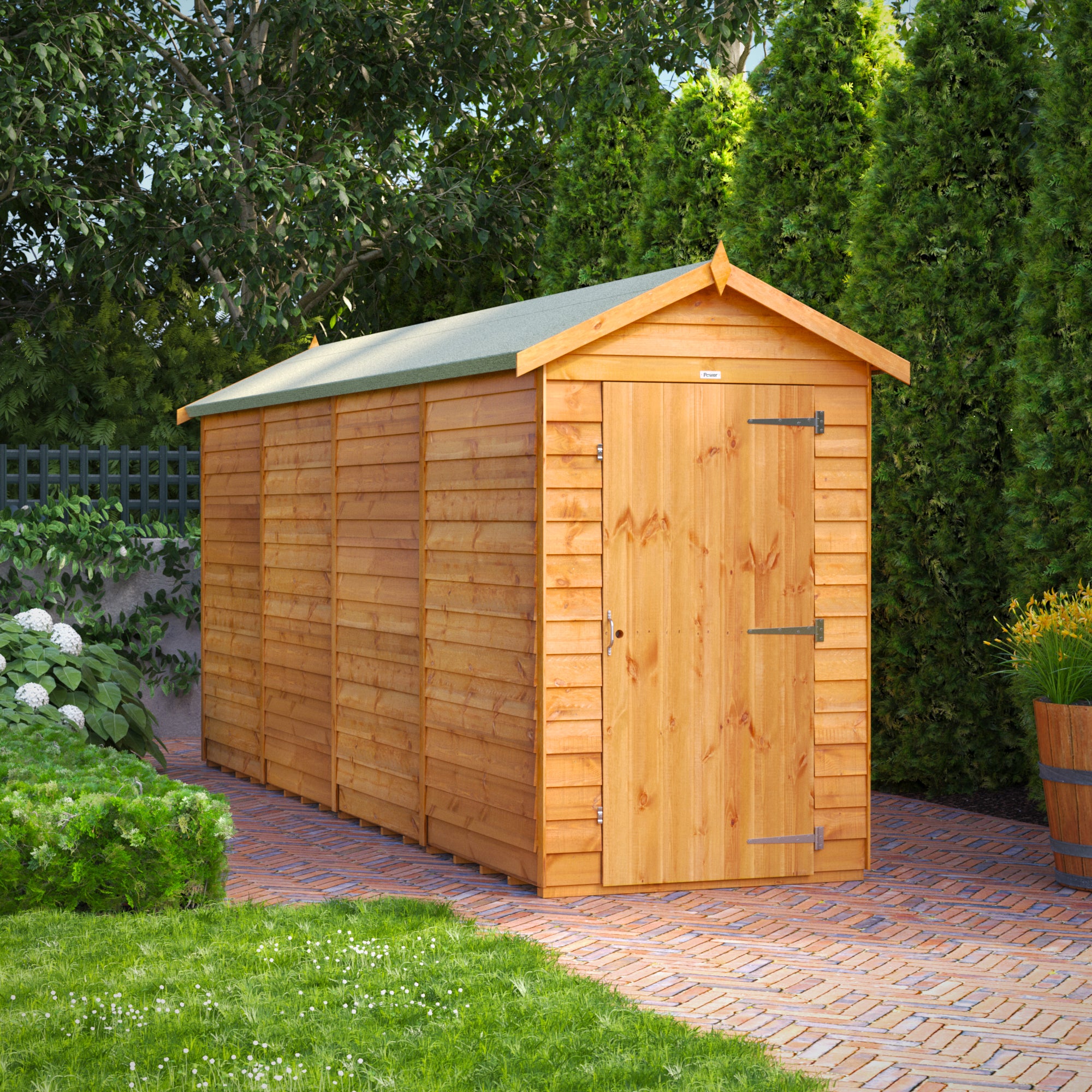 Power Overlap Apex Shed 16x4 ft