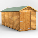 Power Overlap Apex Shed 16x6 ft