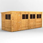 Power Overlap Pent Shed 16x6 ft