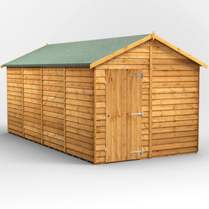 Power Overlap Apex Shed 16x8 ft