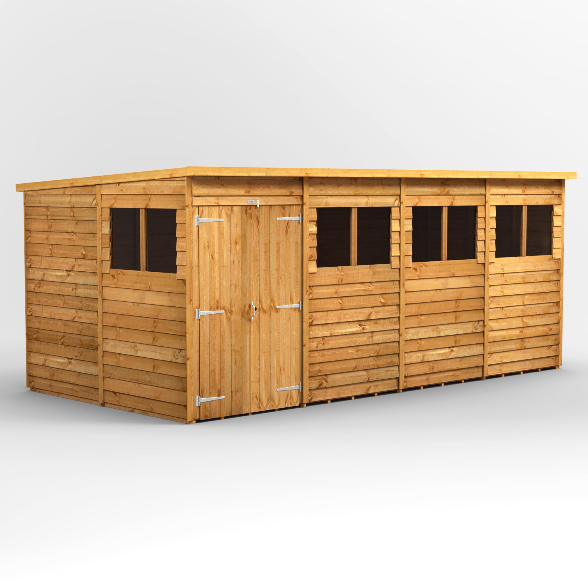 Power Overlap Pent Shed 16x8 ft