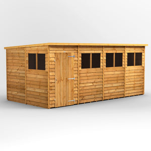 Power Overlap Pent Shed 16x8 ft