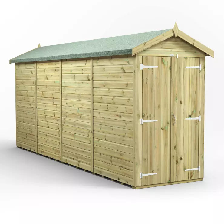 Power Pressure Treated Premium Apex Shed 16ft