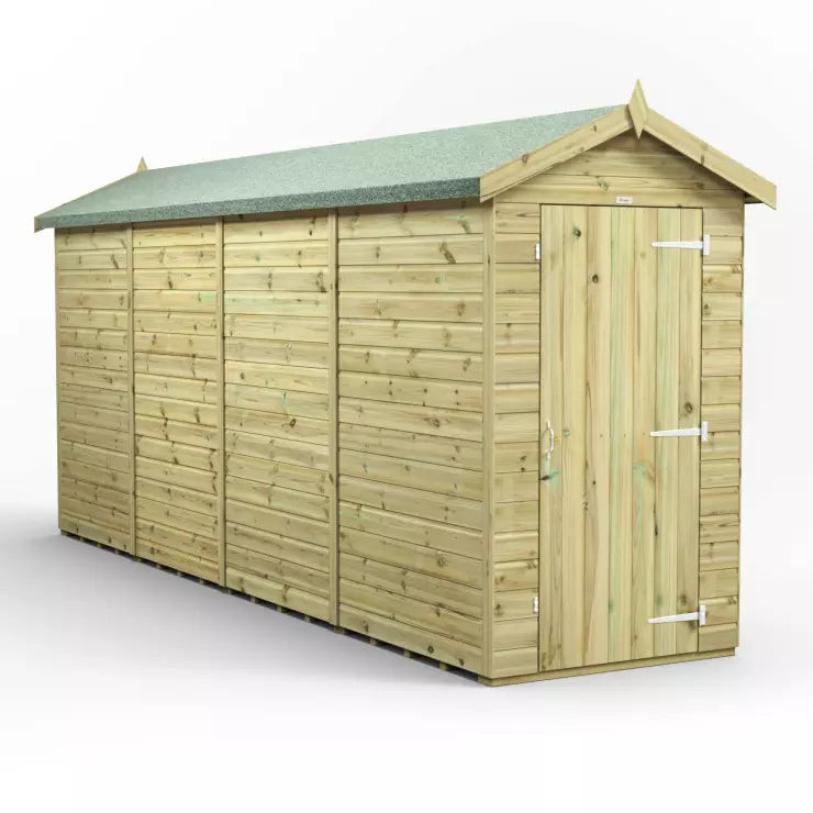 Power Pressure Treated Premium Apex Shed 16ft