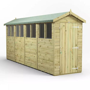 Power Pressure Treated Premium Apex Shed 16ft