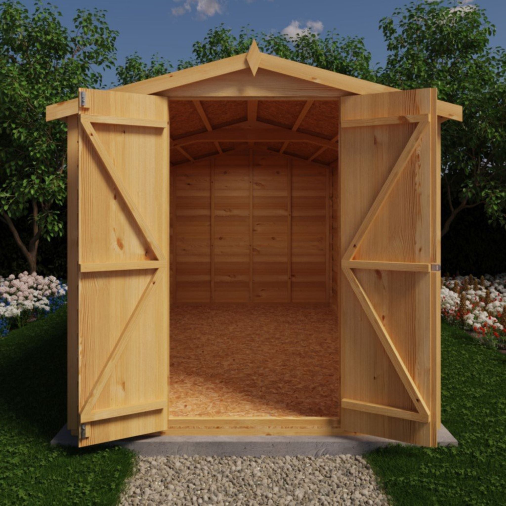 Shire Garden Value Overlap 10 x 8 Apex Shed (With or Without Windows) - Garden Life Stores