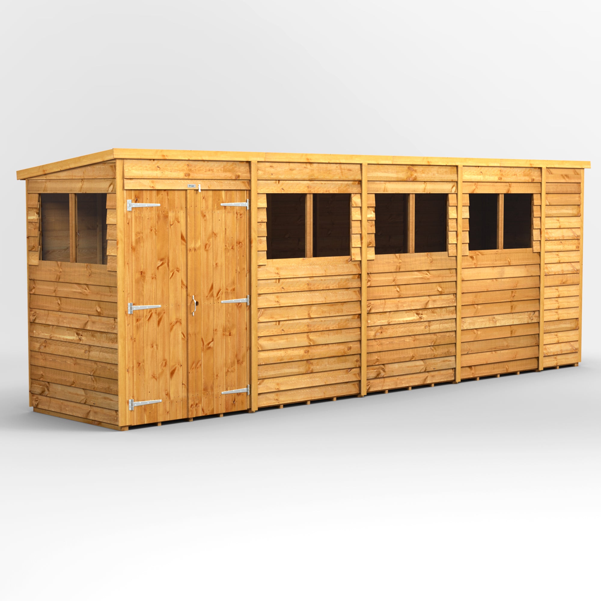 Power Overlap Pent Shed 18x4 ft