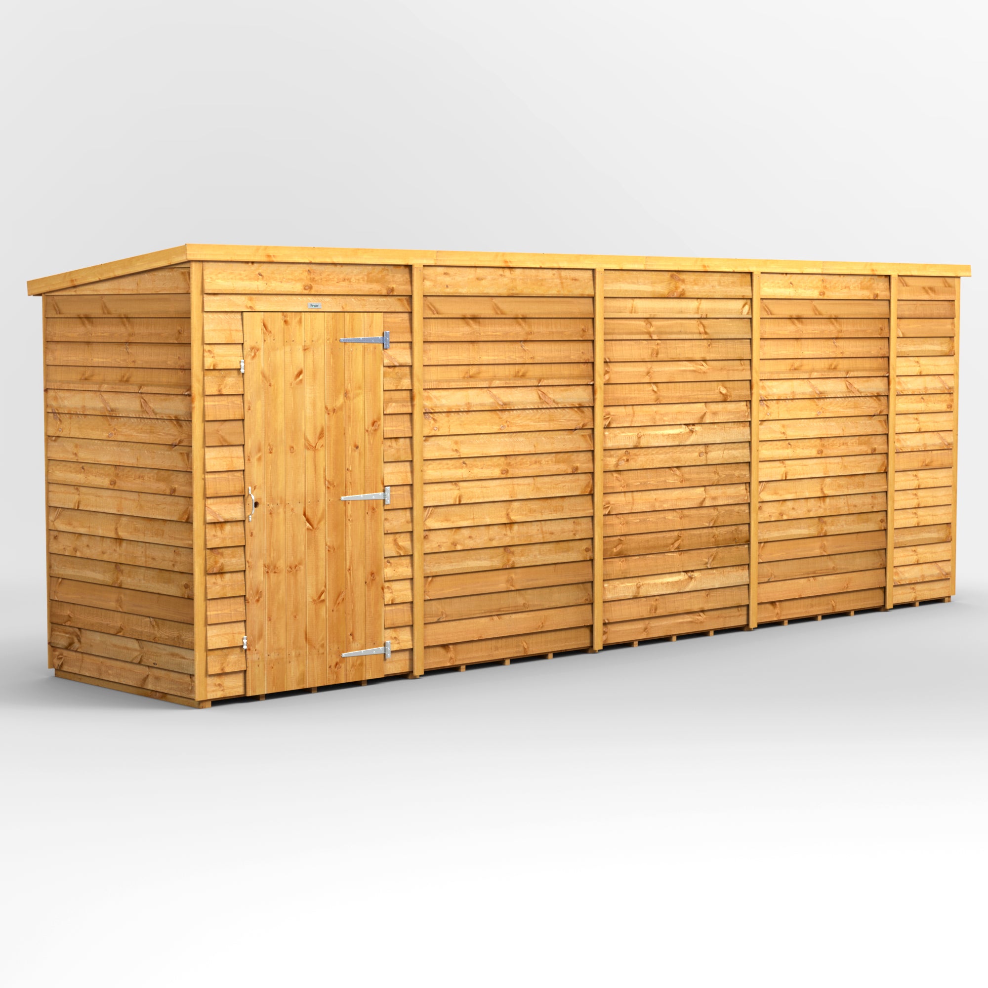 Power Overlap Pent Shed 18x4 ft