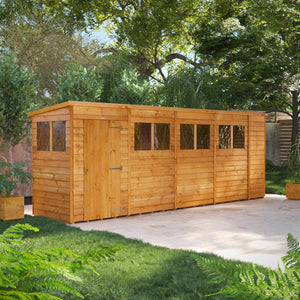 Power Overlap Pent Shed 18x4 ft