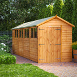 Power Overlap Apex Shed 18x6 ft