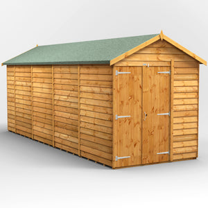 Power Overlap Apex Shed 18x6 ft