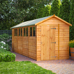 Power Overlap Apex Shed 18x6 ft