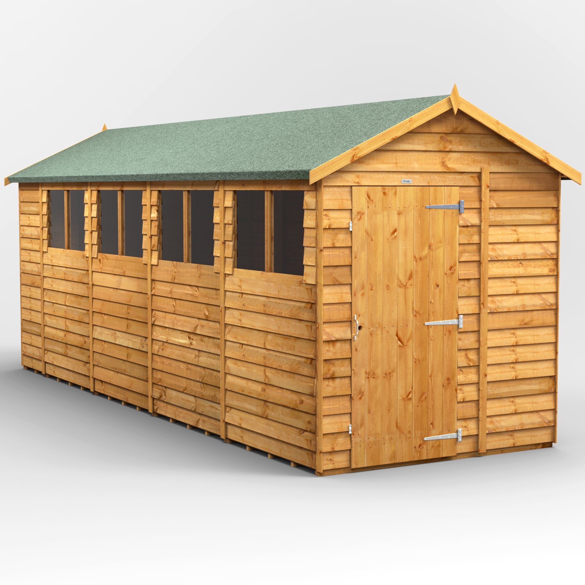 Power Overlap Apex Shed 18x6 ft