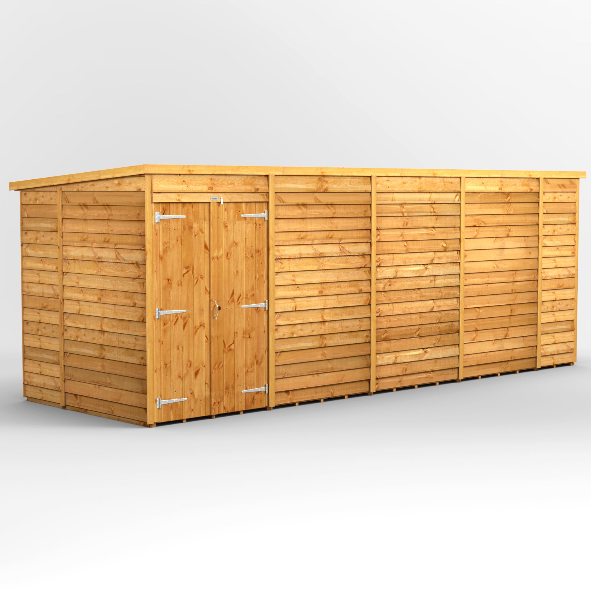 Power Overlap Pent Shed 18x6 ft