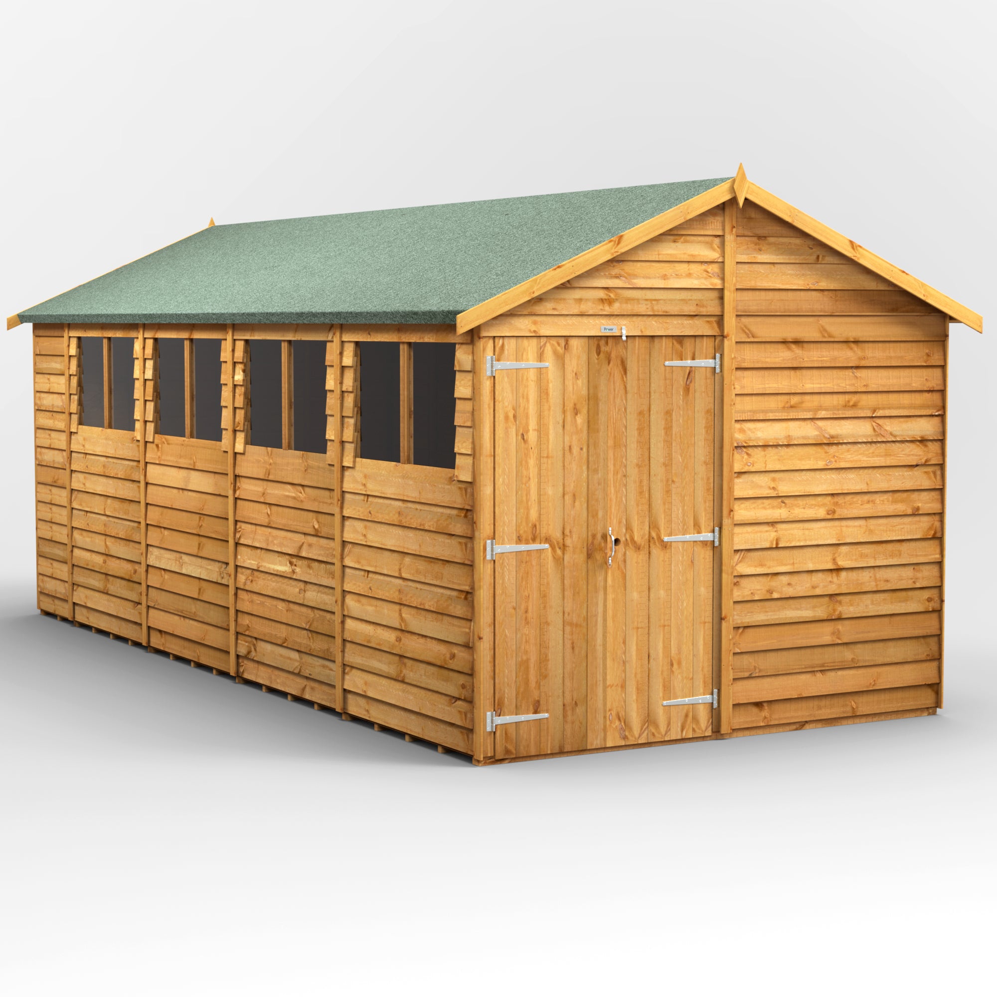 Power Overlap Apex Shed 18x8 ft