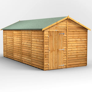 Power Overlap Apex Shed 18x8 ft