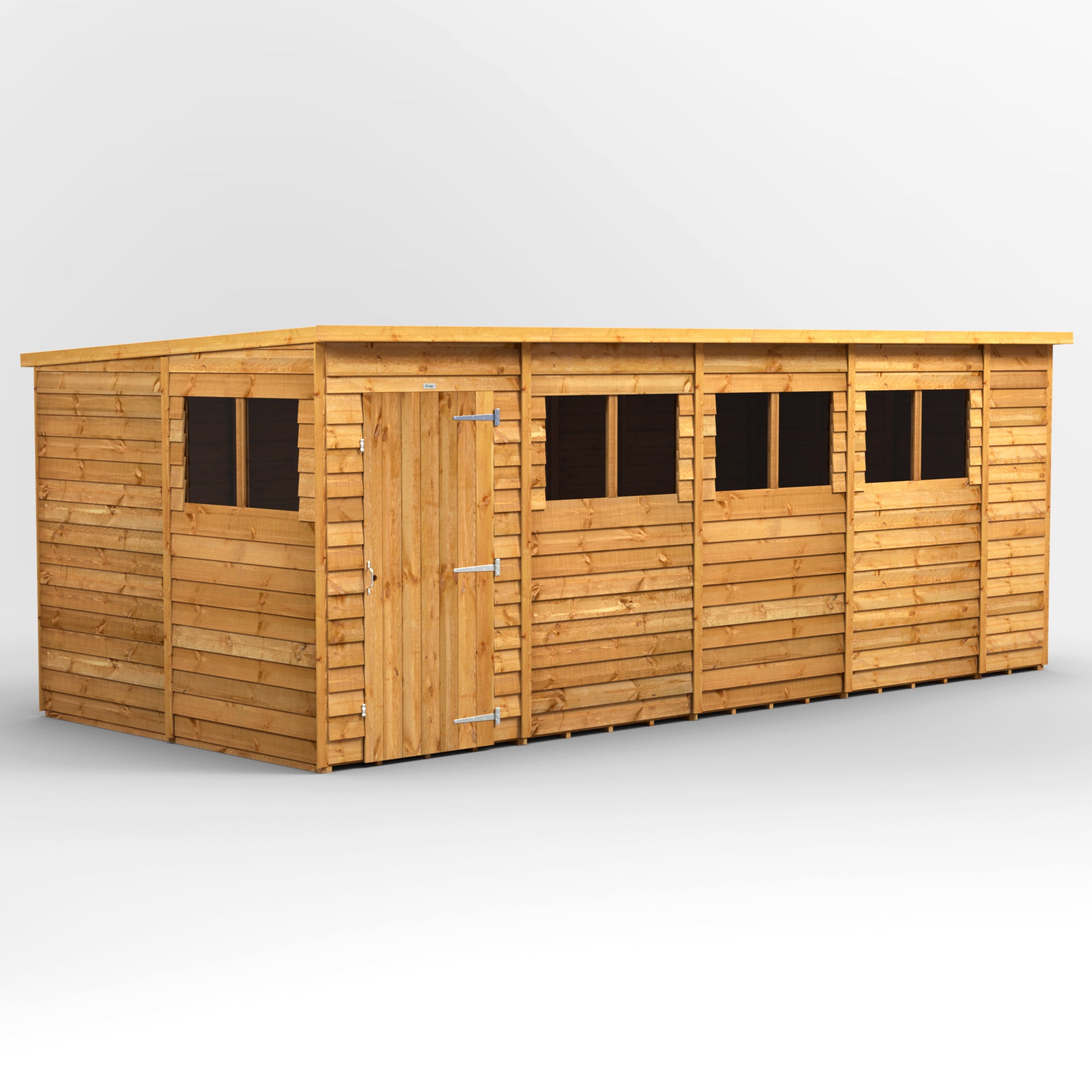 Power Overlap Pent Shed 18x8 ft